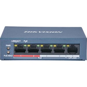 4 Port Fast Ethernet Unmanaged POE Switch - DS-3E0105P-E/M(B)