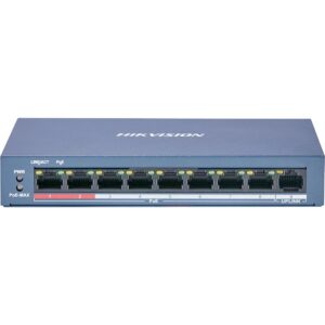 8 Port Fast Ethernet Unmanaged POE Switch -DS-3E0109P-E/M(B) - Image 1