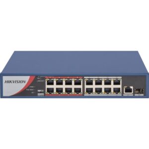 16 Port Fast Ethernet Unmanaged POE Switch - DS-3E0318P-E/M(B)